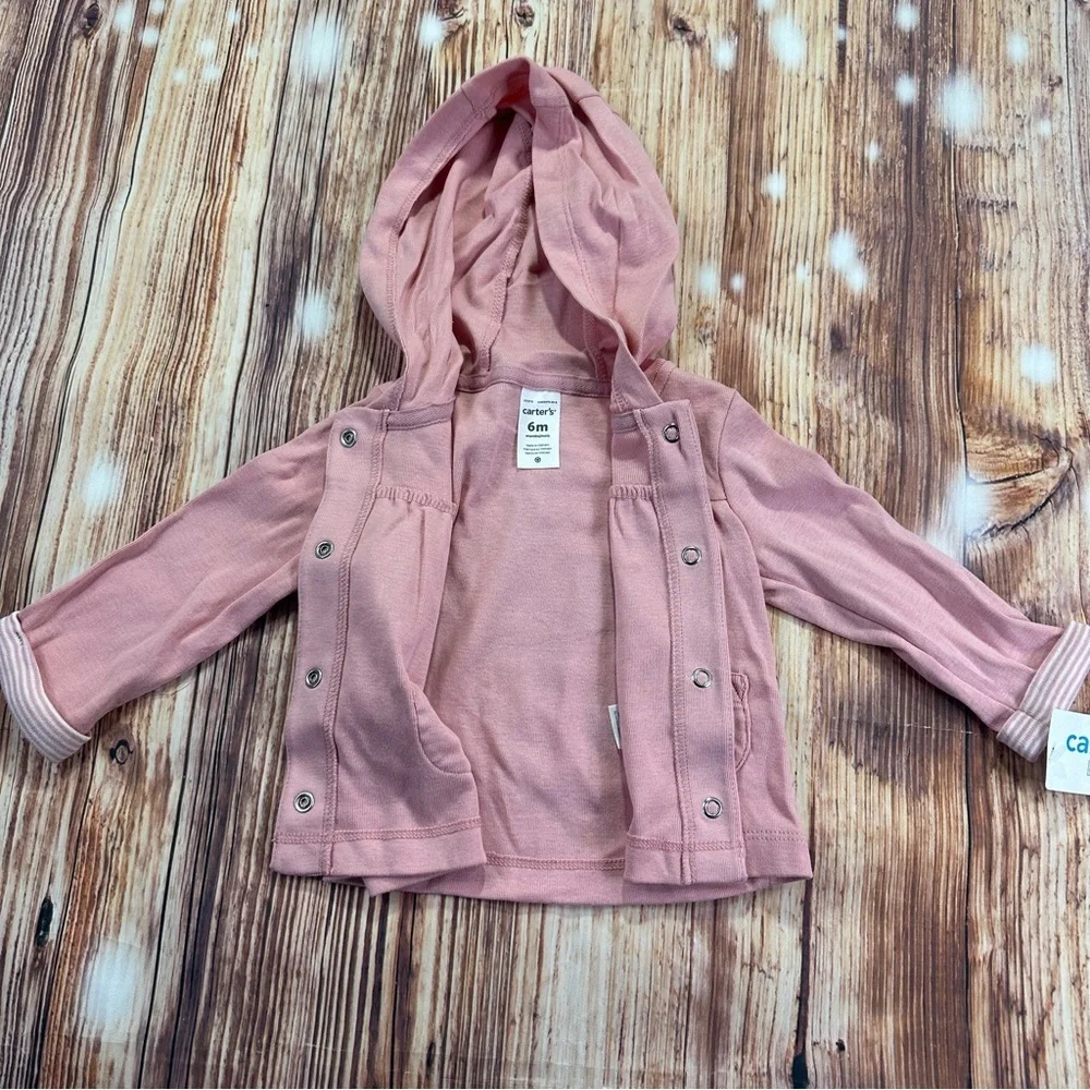 Carter's Pink Baby Cardigan Size 6 Months
